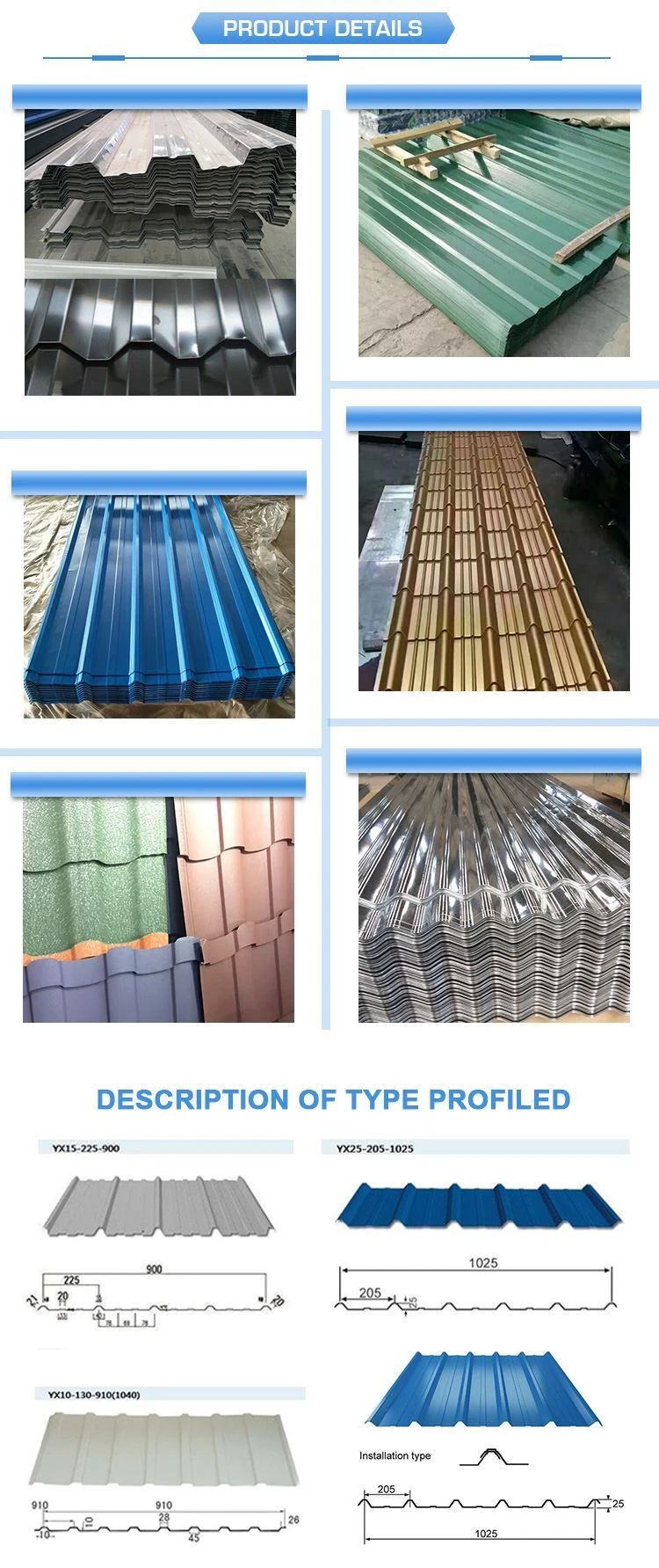 Galvalume Steel Corrugated Roof Sheet for Building